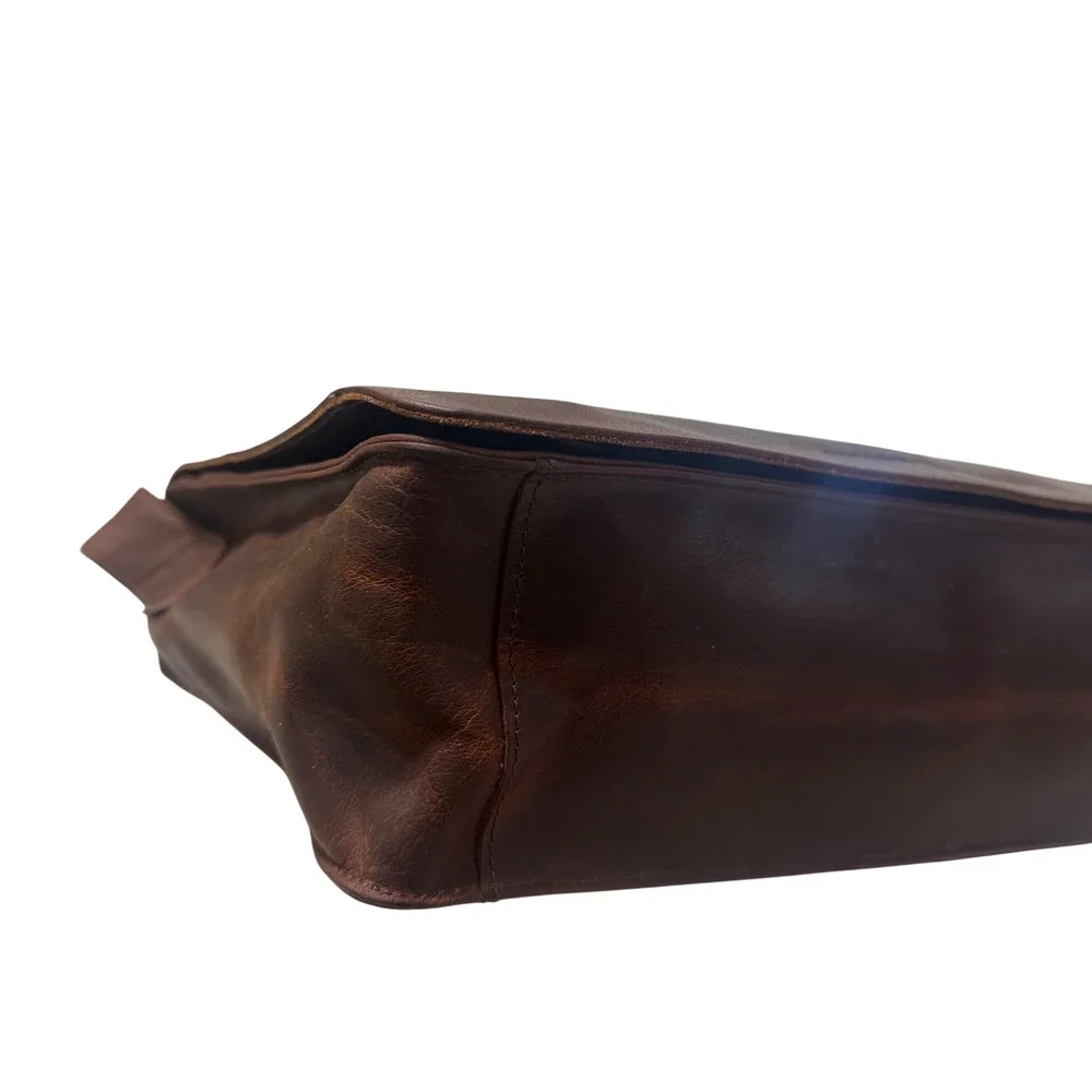 Antonio Valeria Messenger Bag Mens OS Brown New Distressed Leather Satchel